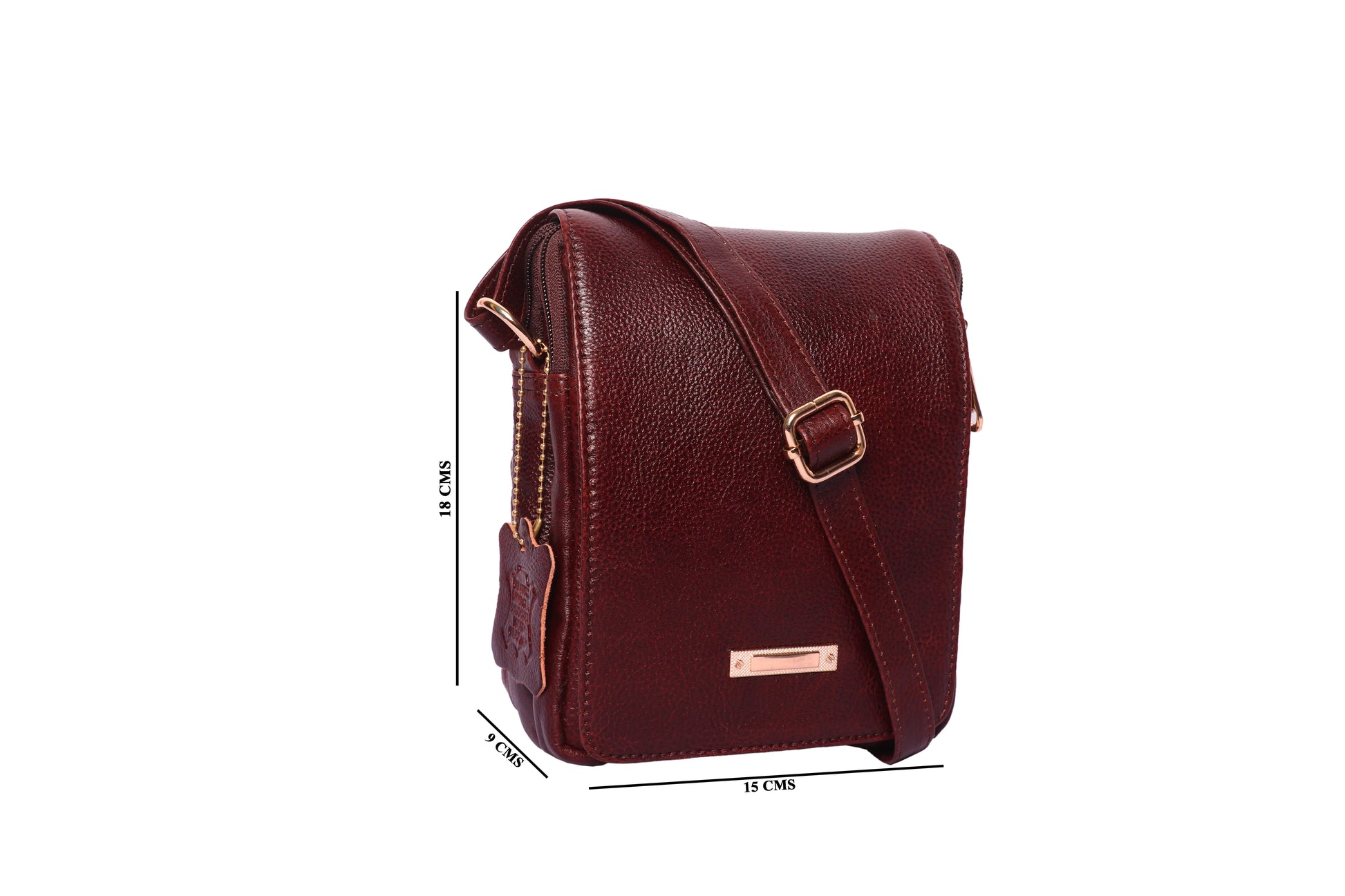 Medium Leather Crossbody Bag for Women – Brown, 2 Compartments Luxuriesbliss