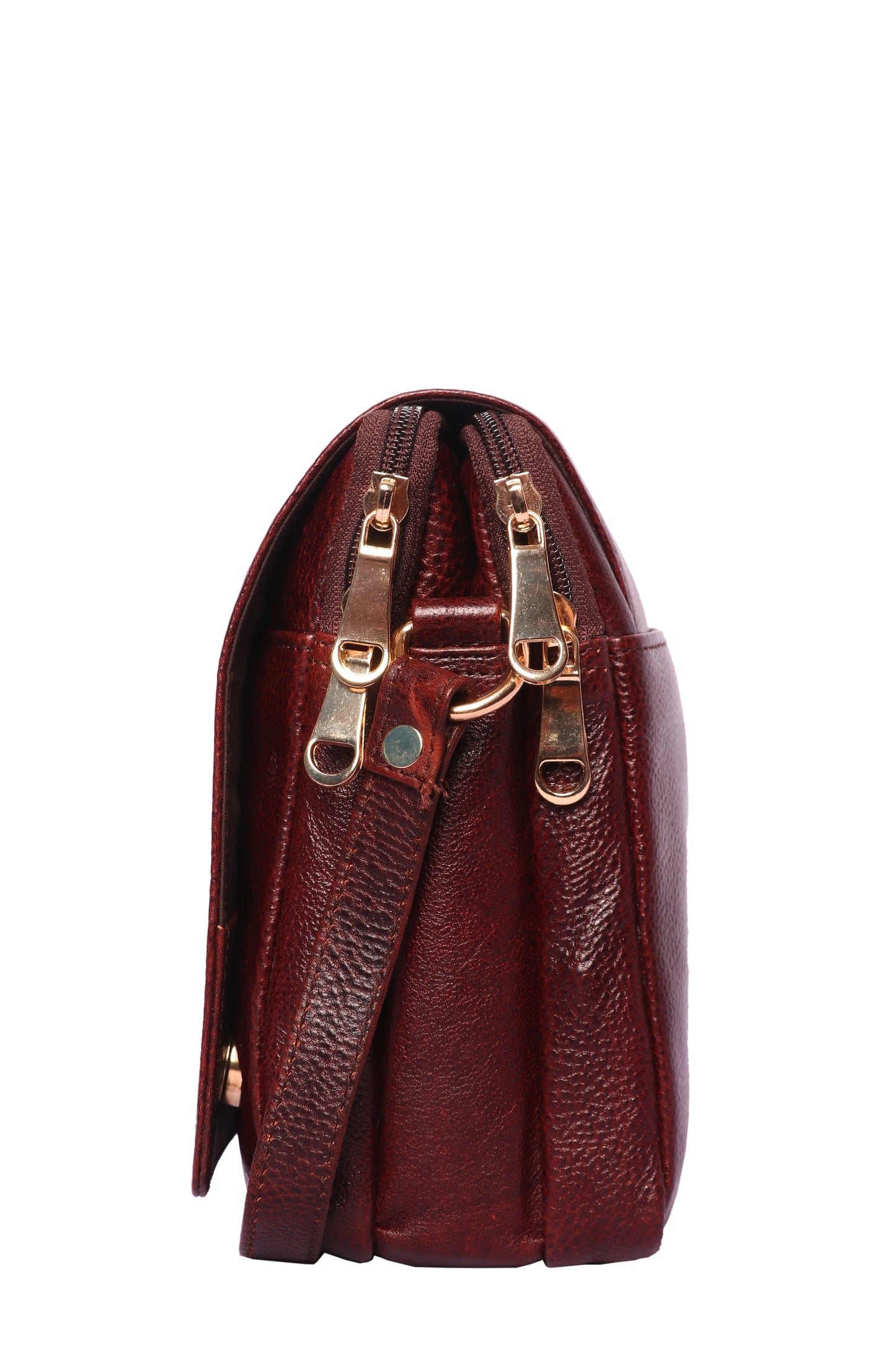 Medium Leather Crossbody Bag for Women – Brown, 2 Compartments Luxuriesbliss