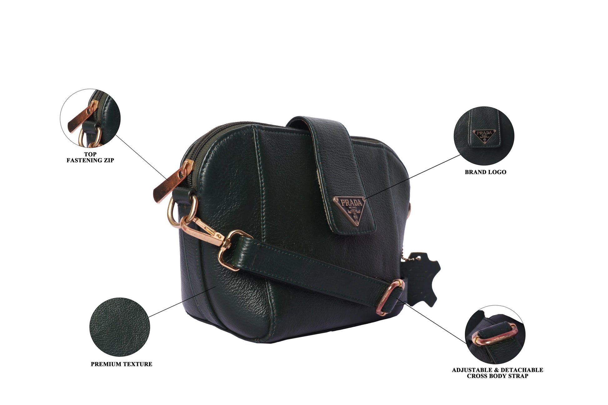 LuxuriesBliss Genuine Leather Mini Crossbody Bag for Women – Medium Sling Shoulder Purse Luxuriesbliss