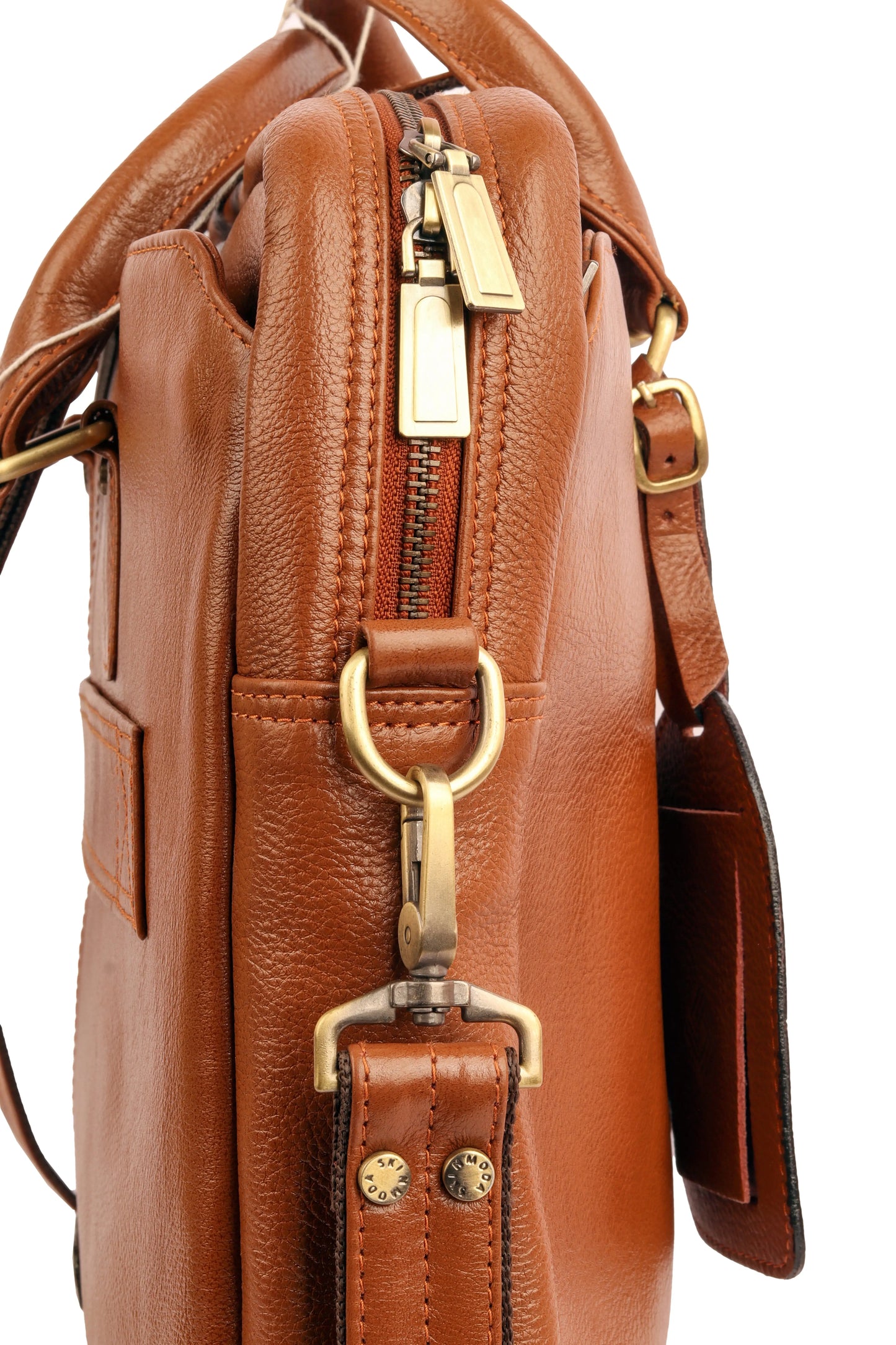 LuxuriesBliss Genuine Leather Messenger Laptop Bag – 14" to 16" – Unisex, Office & Travel Luxuriesbliss