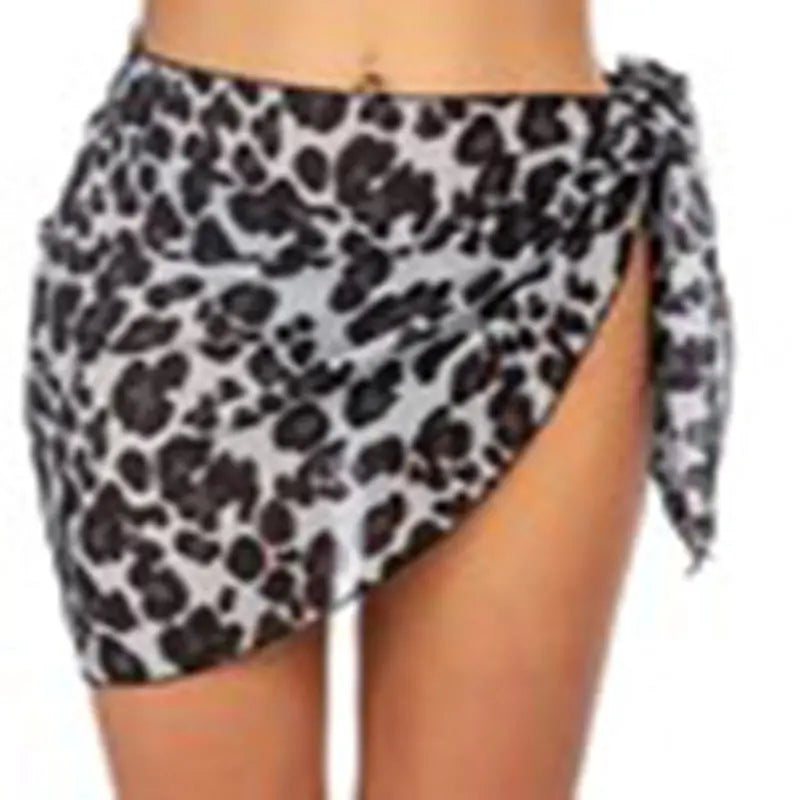 Women's Short Sarong Tulle Chiffon Blouse Swimsuit Blouse Triangle Scarf - luxuriesbliss