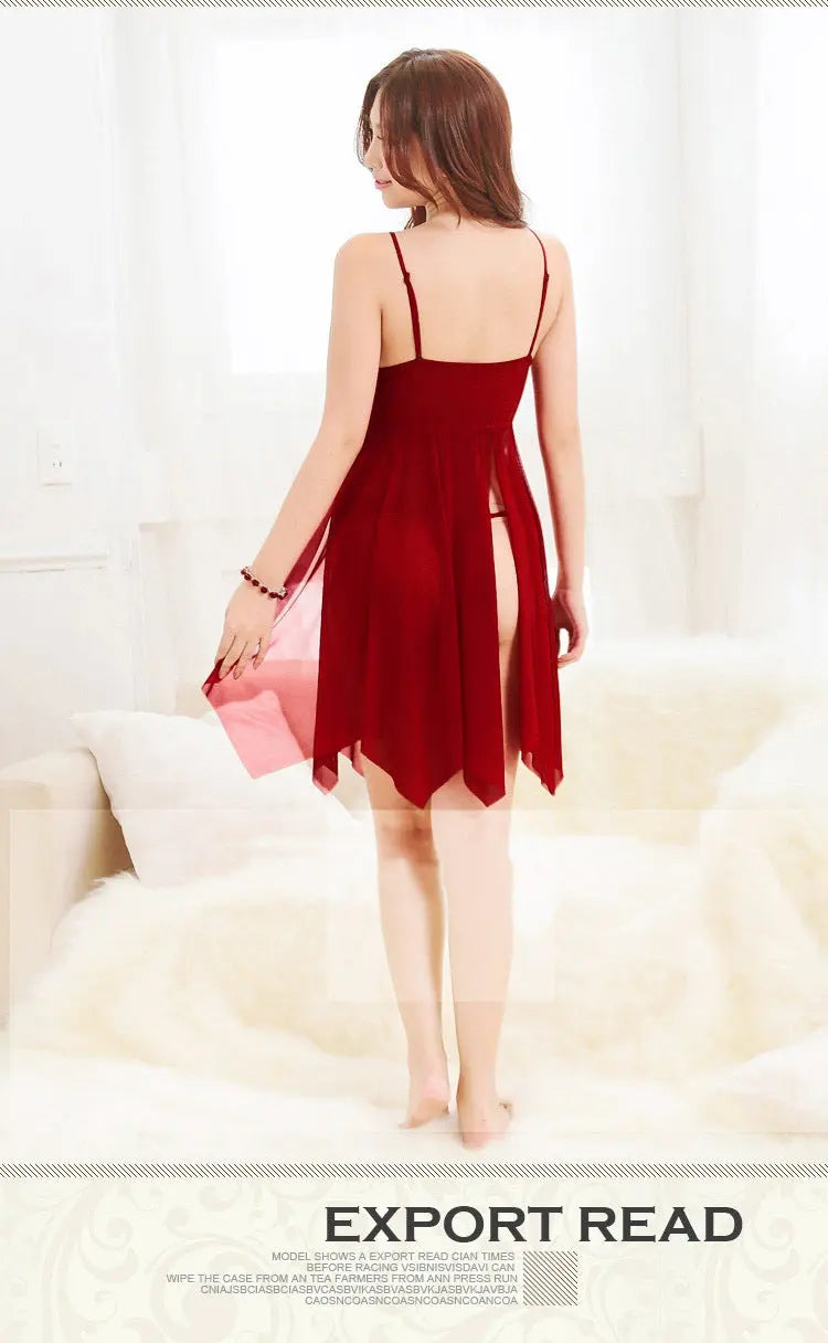 Lace transparent nightdress - luxuriesbliss