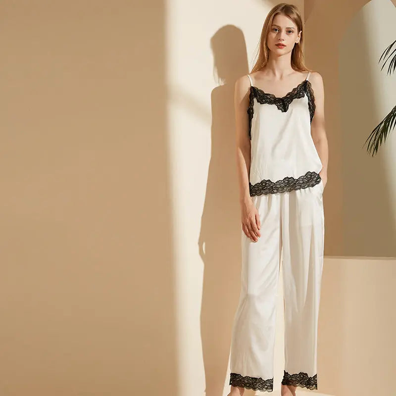 Nightgown suspender trousers lace nightgown - luxuriesbliss