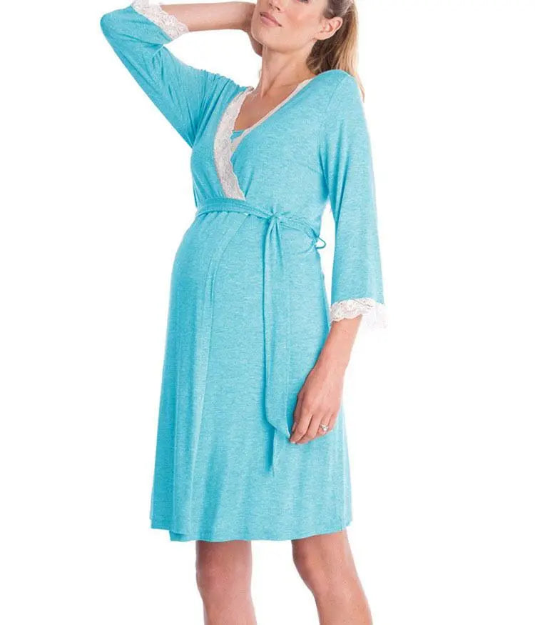 Pregnant Women Nightdress Maternity Sleepwear - luxuriesbliss