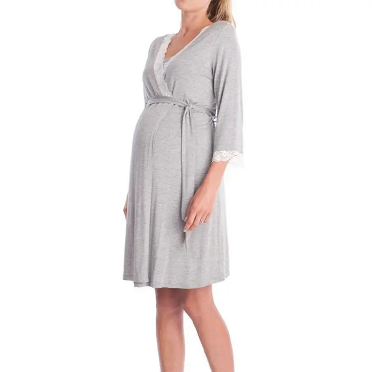 Pregnant Women Nightdress Maternity Sleepwear - luxuriesbliss