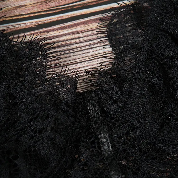 Sexy Lace And Eyelashes Sexy Breast Support Underwear Bottoming Bodysuit - luxuriesbliss
