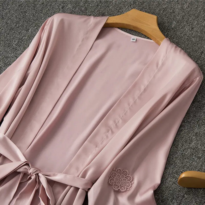 Nightgown with floral sleeves - luxuriesbliss