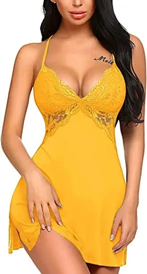 Women lingerie lace chemise sleepwear babydoll teddy lingerie - luxuriesbliss