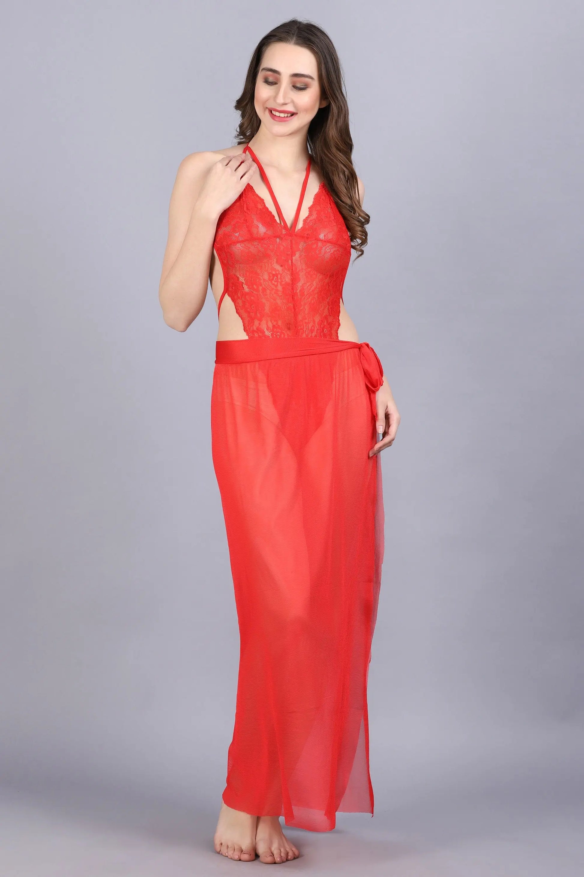 Lingerie Lace Chemise Nightgown -Sexy Sleepwear - luxuriesbliss