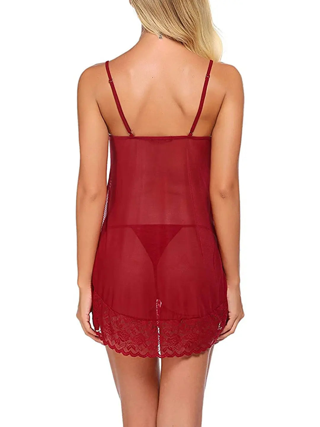 Women's Sexy Sheer Lace Lingerie Set - luxuriesbliss