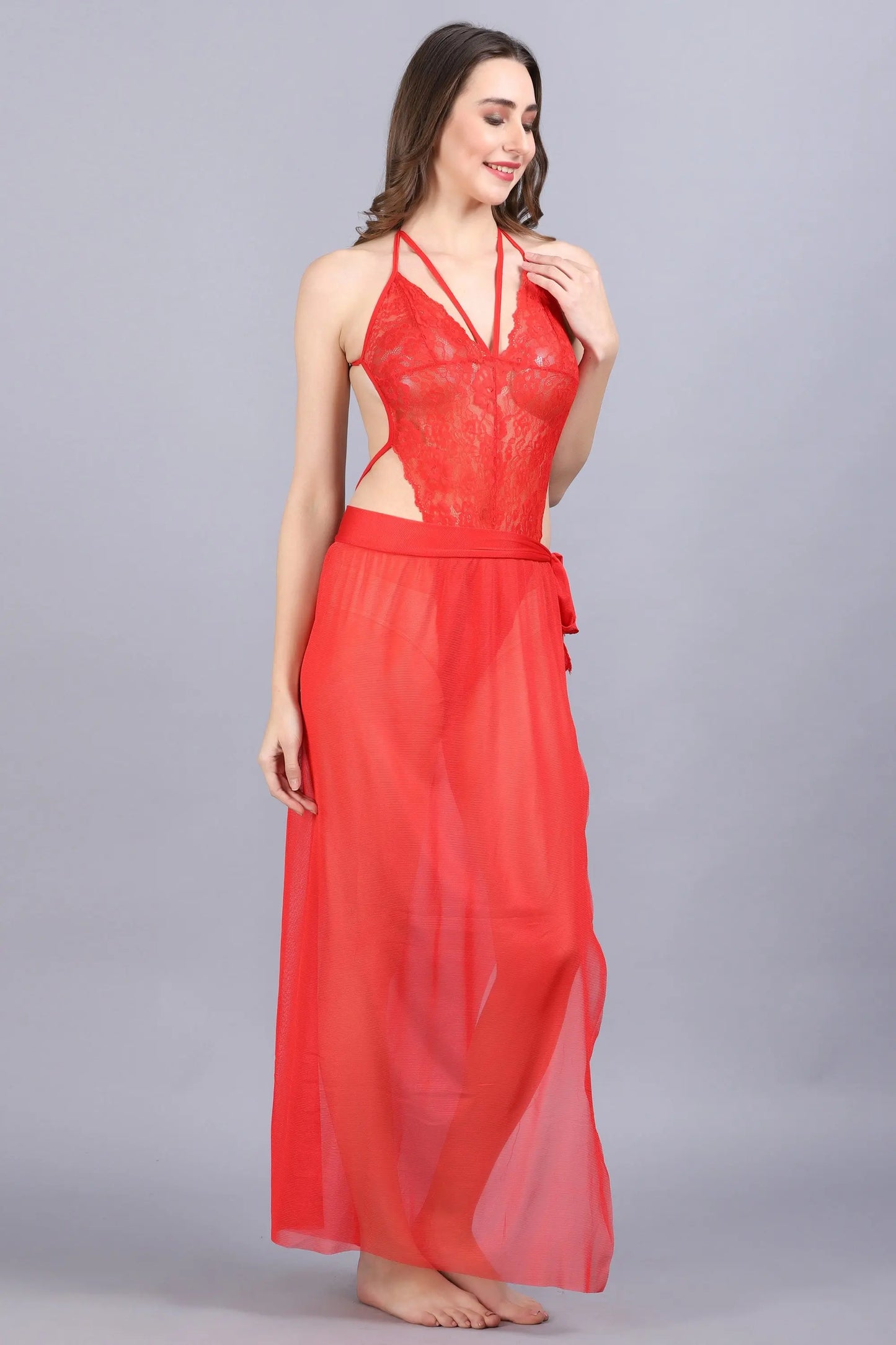 Lingerie Lace Chemise Nightgown -Sexy Sleepwear - luxuriesbliss