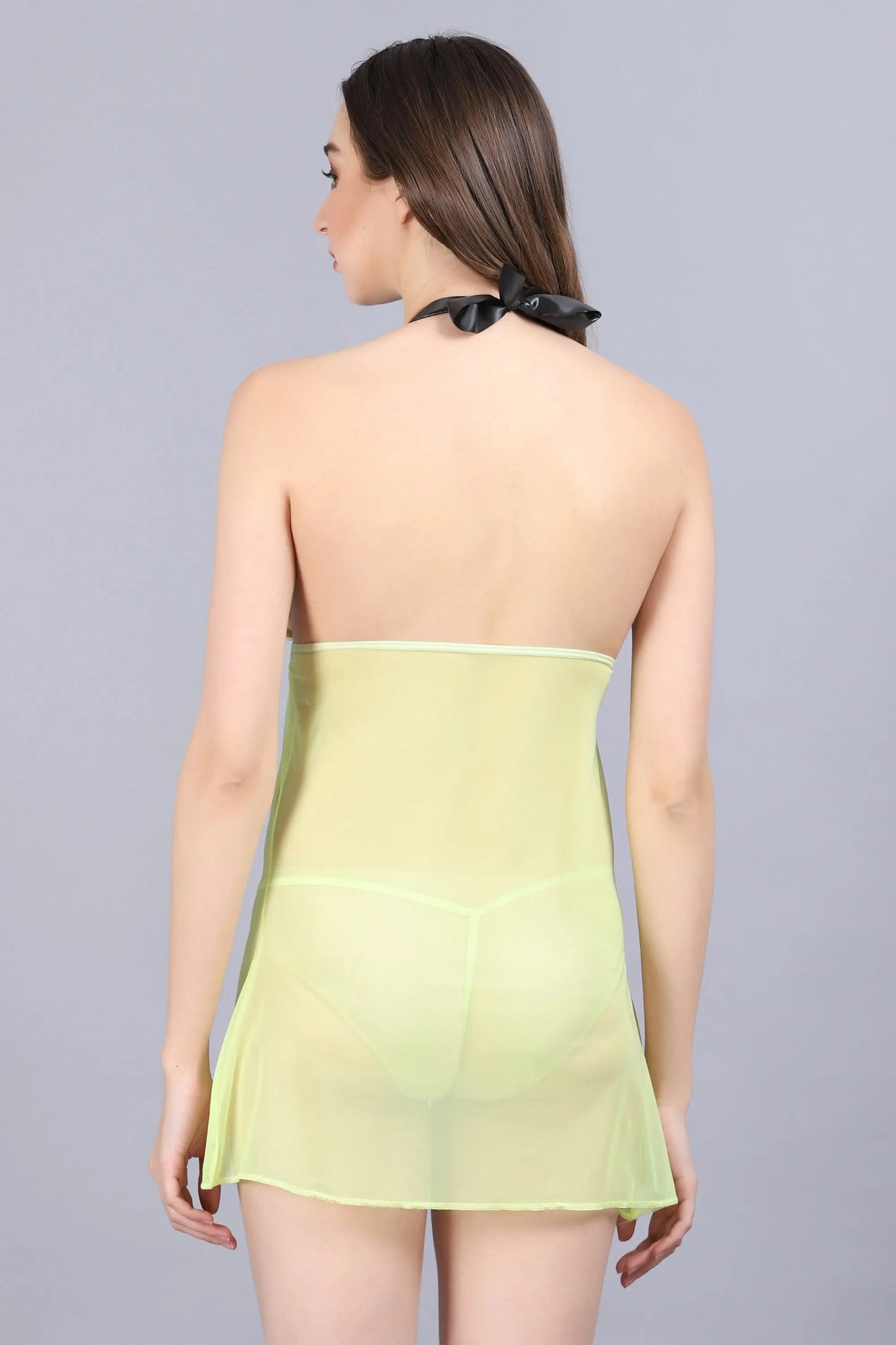 Sexy Night Dress Babydoll Strap Chamois Halter - luxuriesbliss