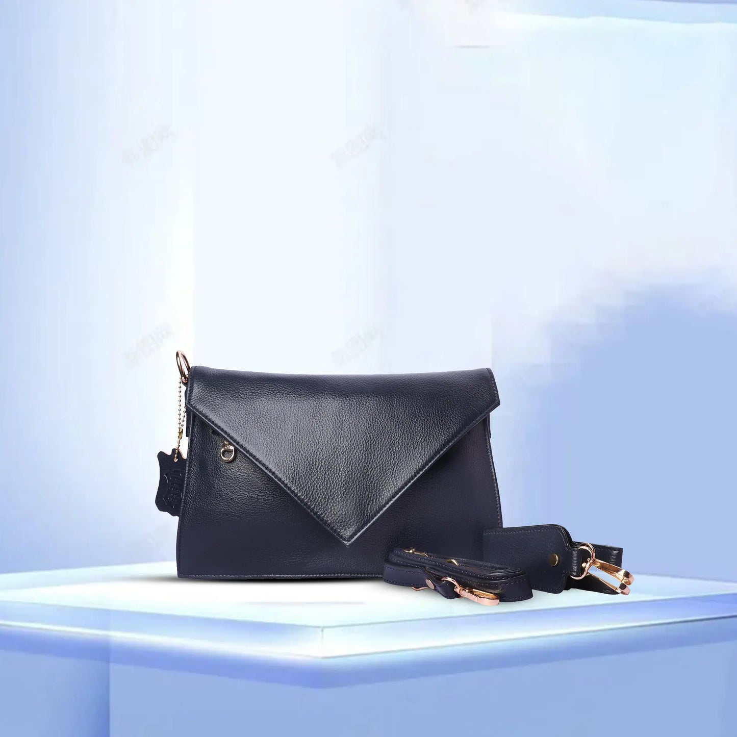 Small Solid Sling Bag – Dual Compartment, Detachable Strap luxuriesbliss