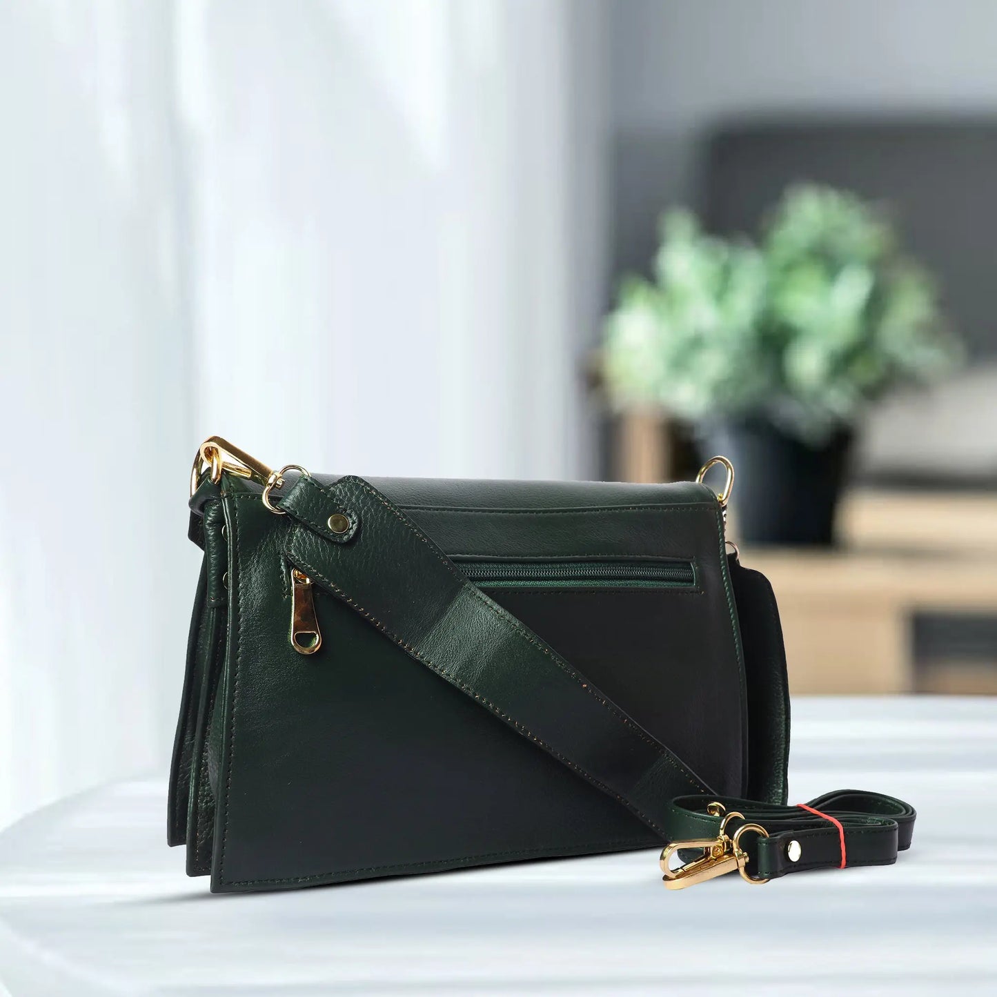 Small Solid Sling Bag – Dual Compartment, Detachable Strap luxuriesbliss