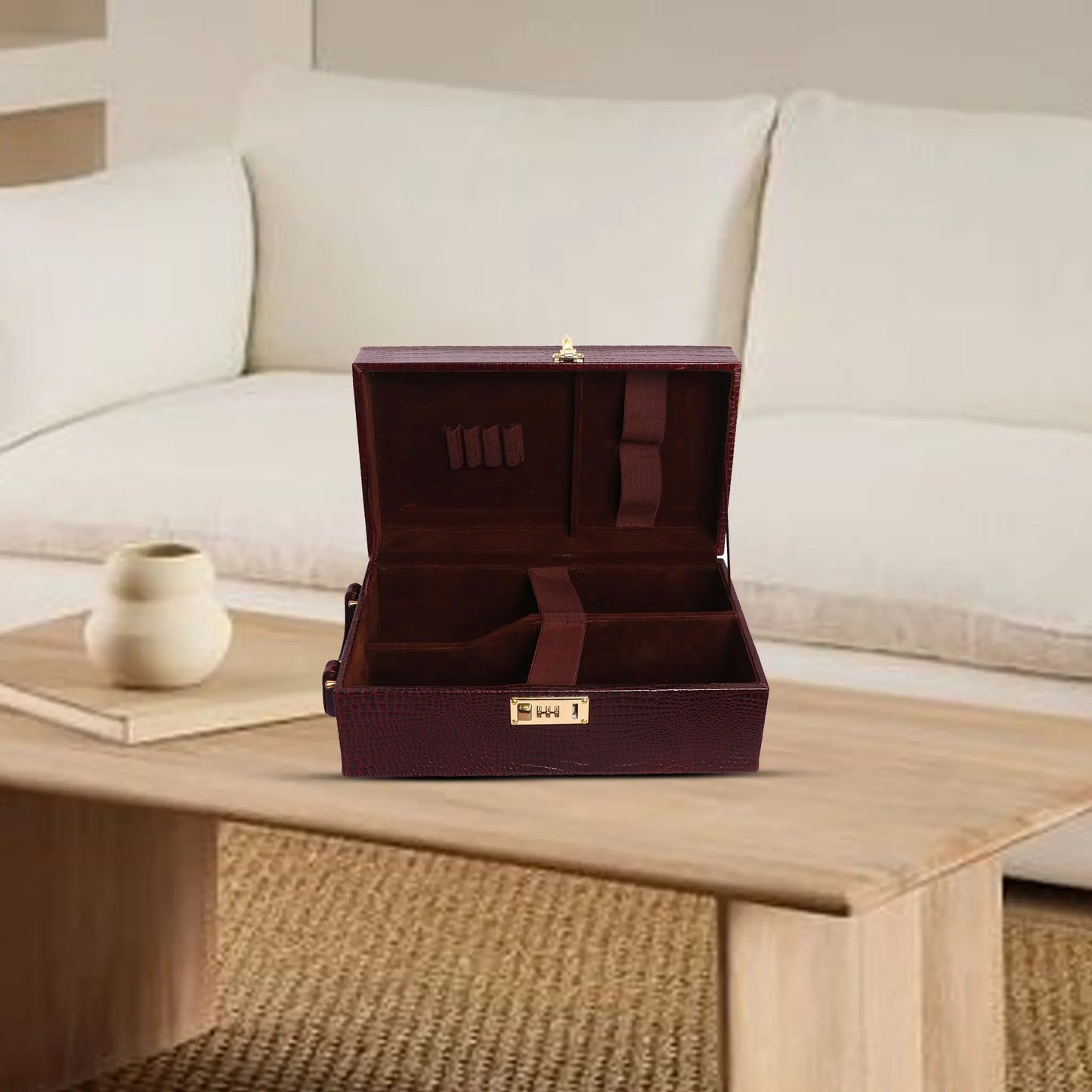 Premium Leather Wine Gift Box Case Luxuriesbliss
