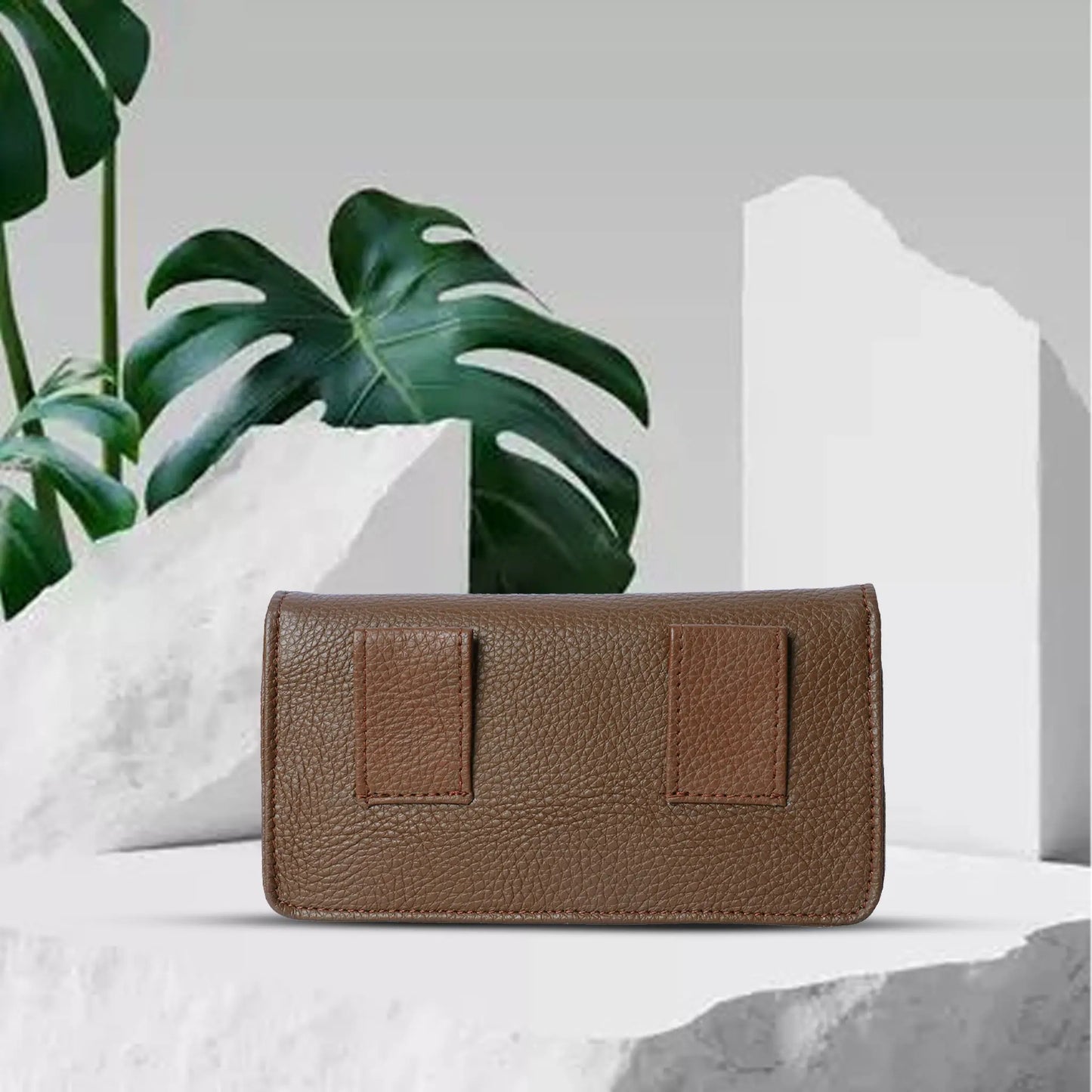 Men’s Brown Genuine Leather Waist Pouch | Travel Belt Bag Luxuriesbliss