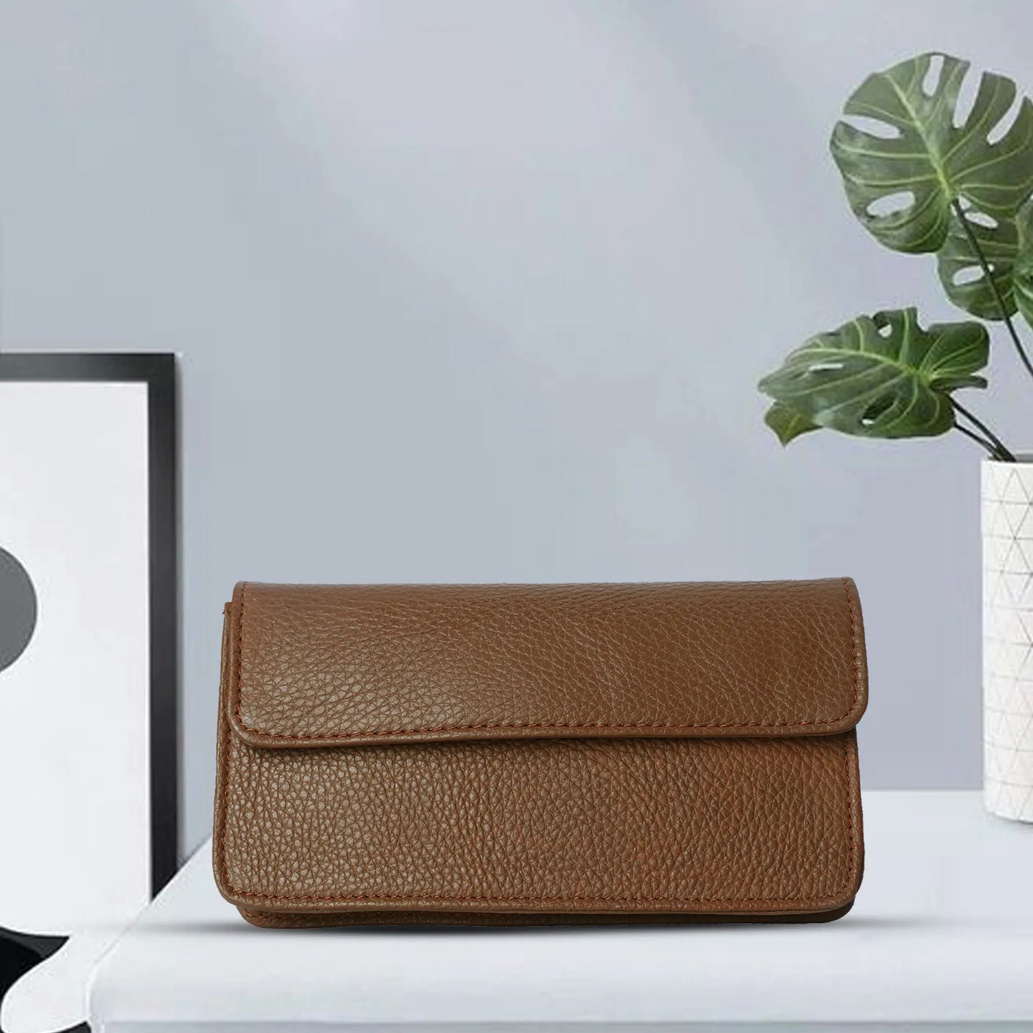 Men’s Brown Genuine Leather Waist Pouch | Travel Belt Bag Luxuriesbliss