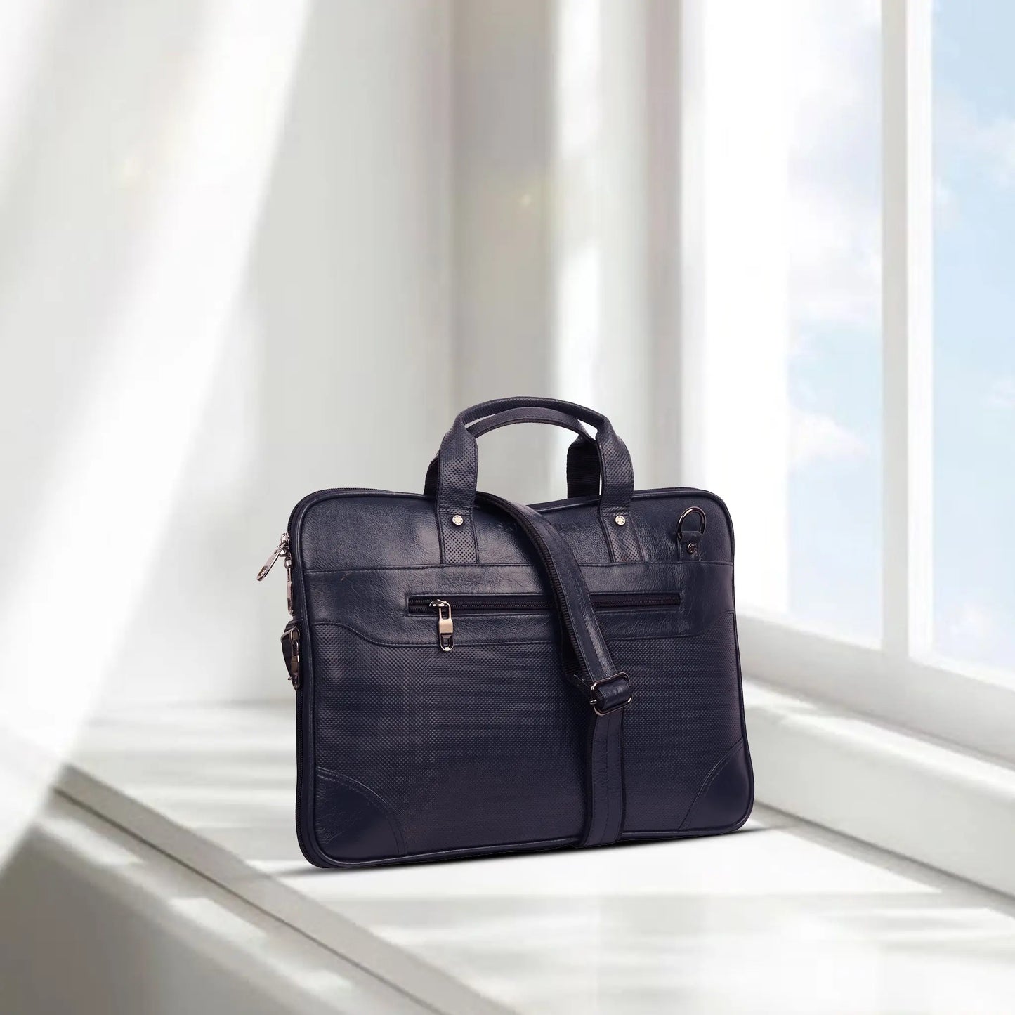 Luxuries Bliss Genuine Leather Messenger Laptop Bag – 14" to 16" – Unisex, Office & Travel Luxuriesbliss