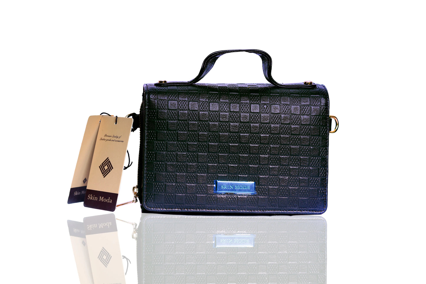 Stand out with this Super Embossed Bricks Print Leather Bag Handbag for Women Luxuriesbliss