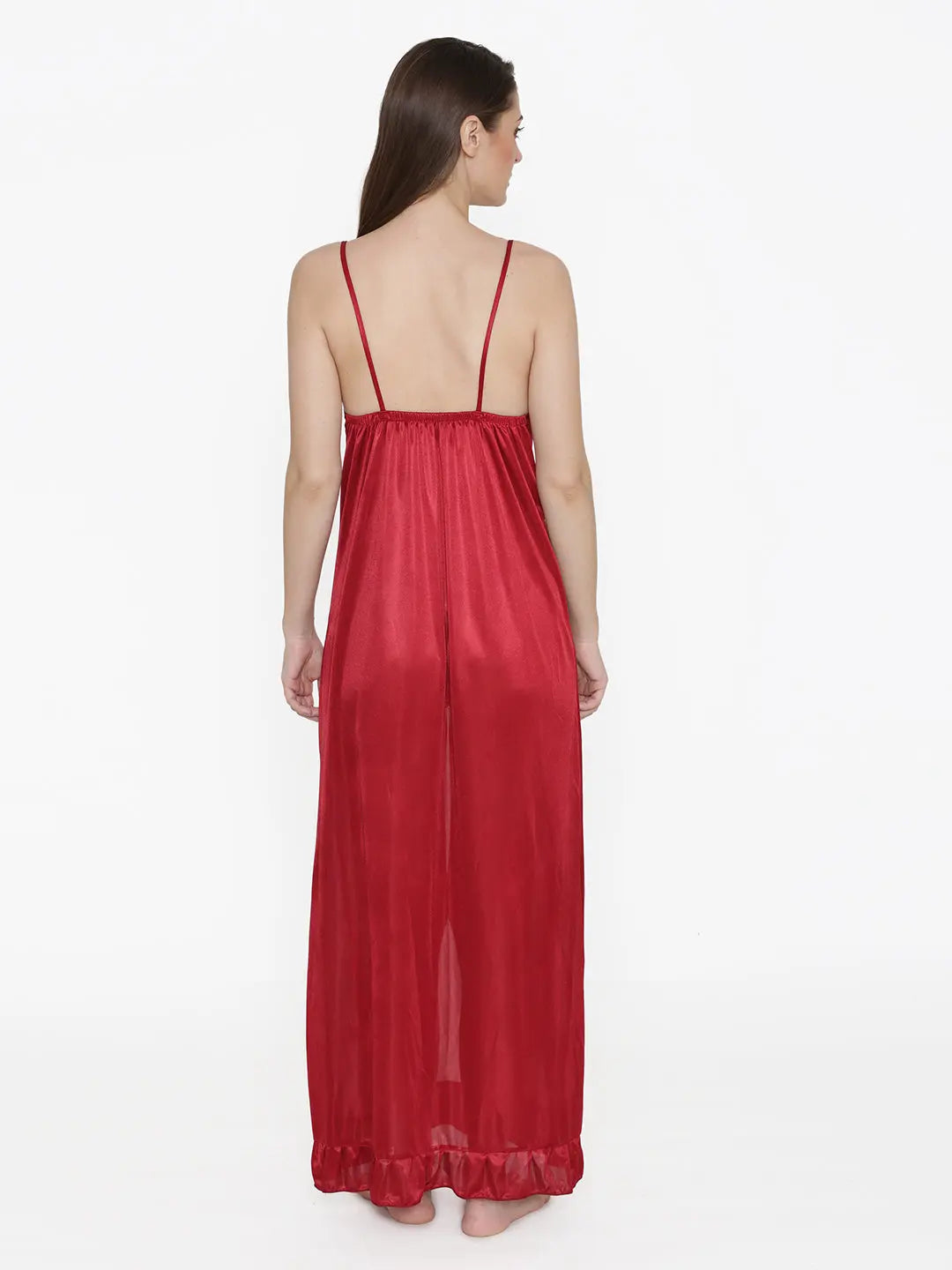 Elegant Multi-Color Solid Nightdress - Navy Blue, Pink, Red - luxuriesbliss