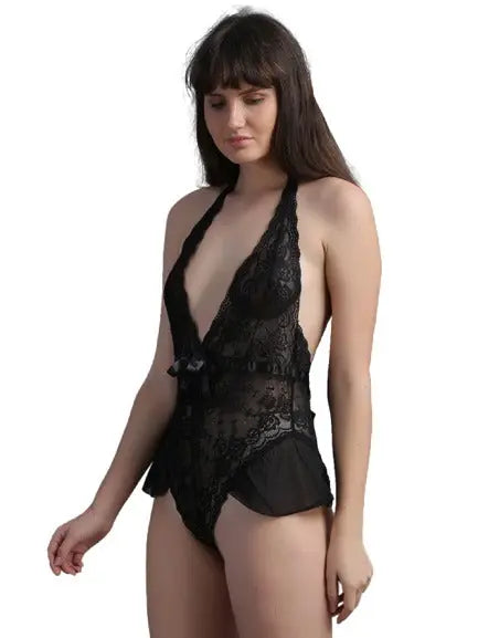 Women Lace Leotard Teddy Bodysuit black bodysuit - luxuriesbliss