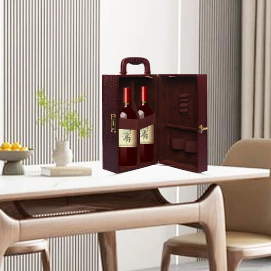 Premium Leather Wine Gift Box Case Luxuriesbliss