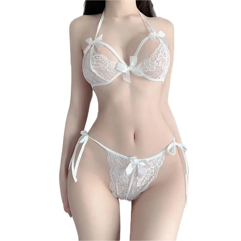 Sexy Lingerie Sexy Lace Three-point Bra Panties Women - luxuriesbliss
