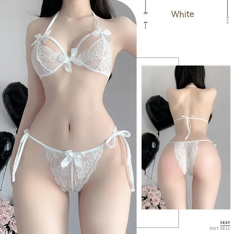 Sexy Lingerie Sexy Lace Three-point Bra Panties Women - luxuriesbliss