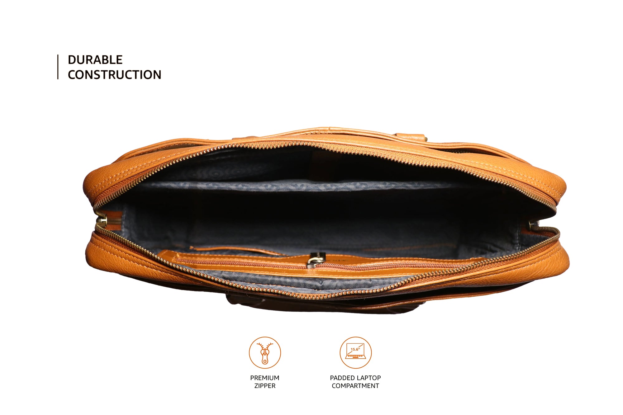 LuxuriesBliss Genuine Leather Messenger Laptop Bag – 14&quot; to 16&quot; – Unisex, Office &amp; Travel Luxuriesbliss