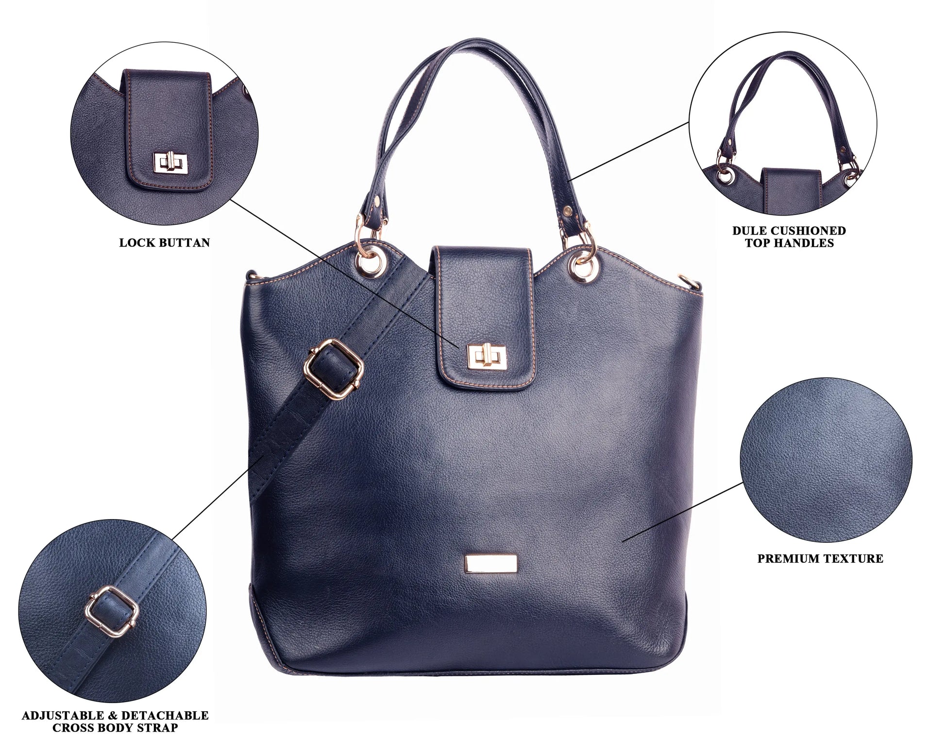 LuxuriesBliss Genuine Leather Tote Bag for Women – Italian Design, Spacious & Stylish Luxuriesbliss