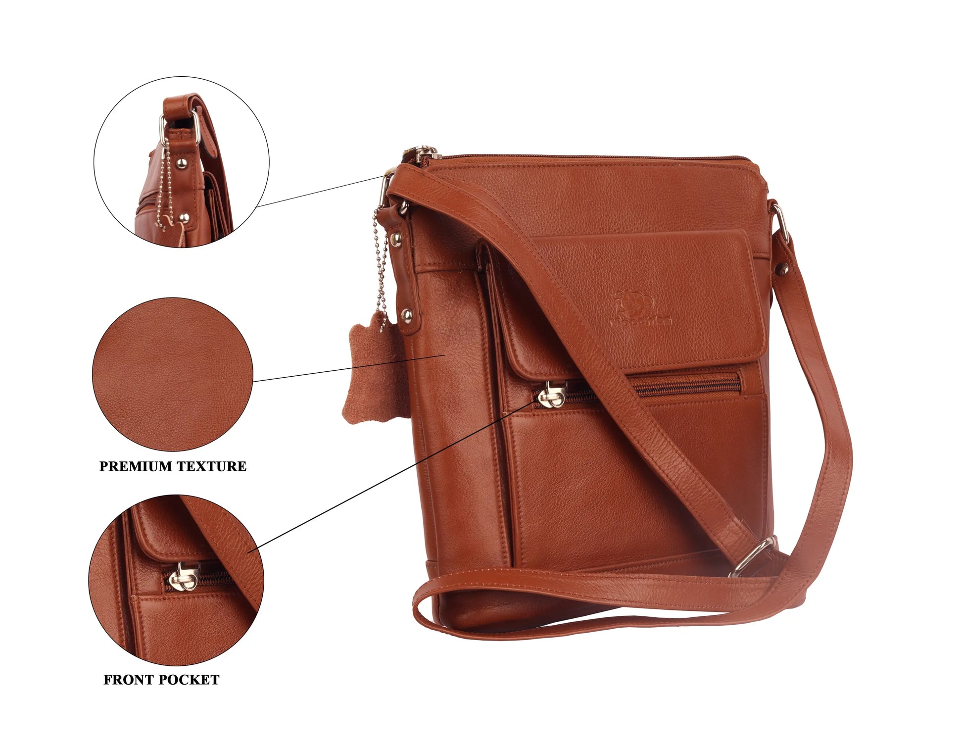 100% Genuine Leather Small Travel Bag – LuxuriesBliss Crossbody for Men & Women Luxuriesbliss