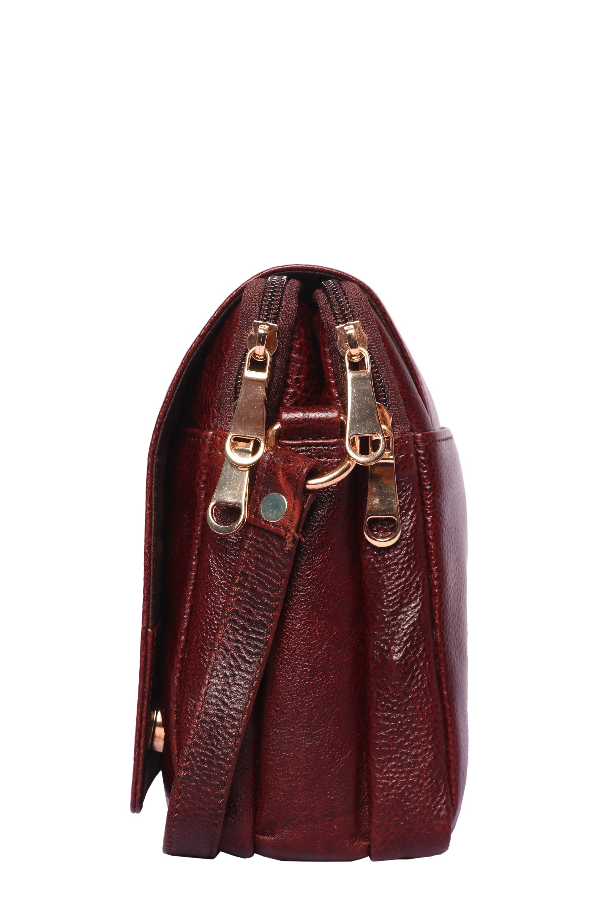 Medium Leather Crossbody Bag for Women – Brown, 2 Compartments Luxuriesbliss