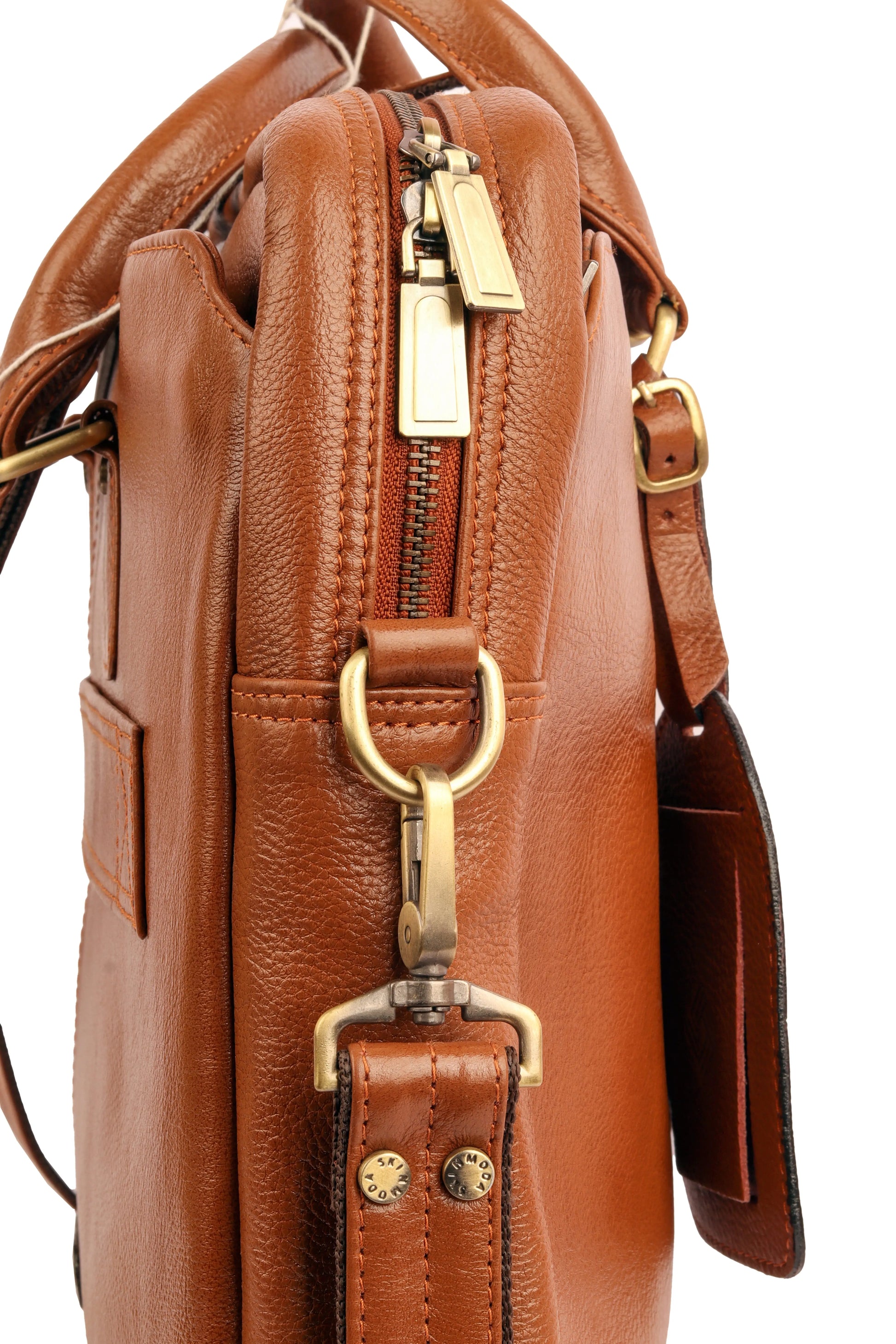 LuxuriesBliss Genuine Leather Messenger Laptop Bag – 14" to 16" – Unisex, Office & Travel Luxuriesbliss