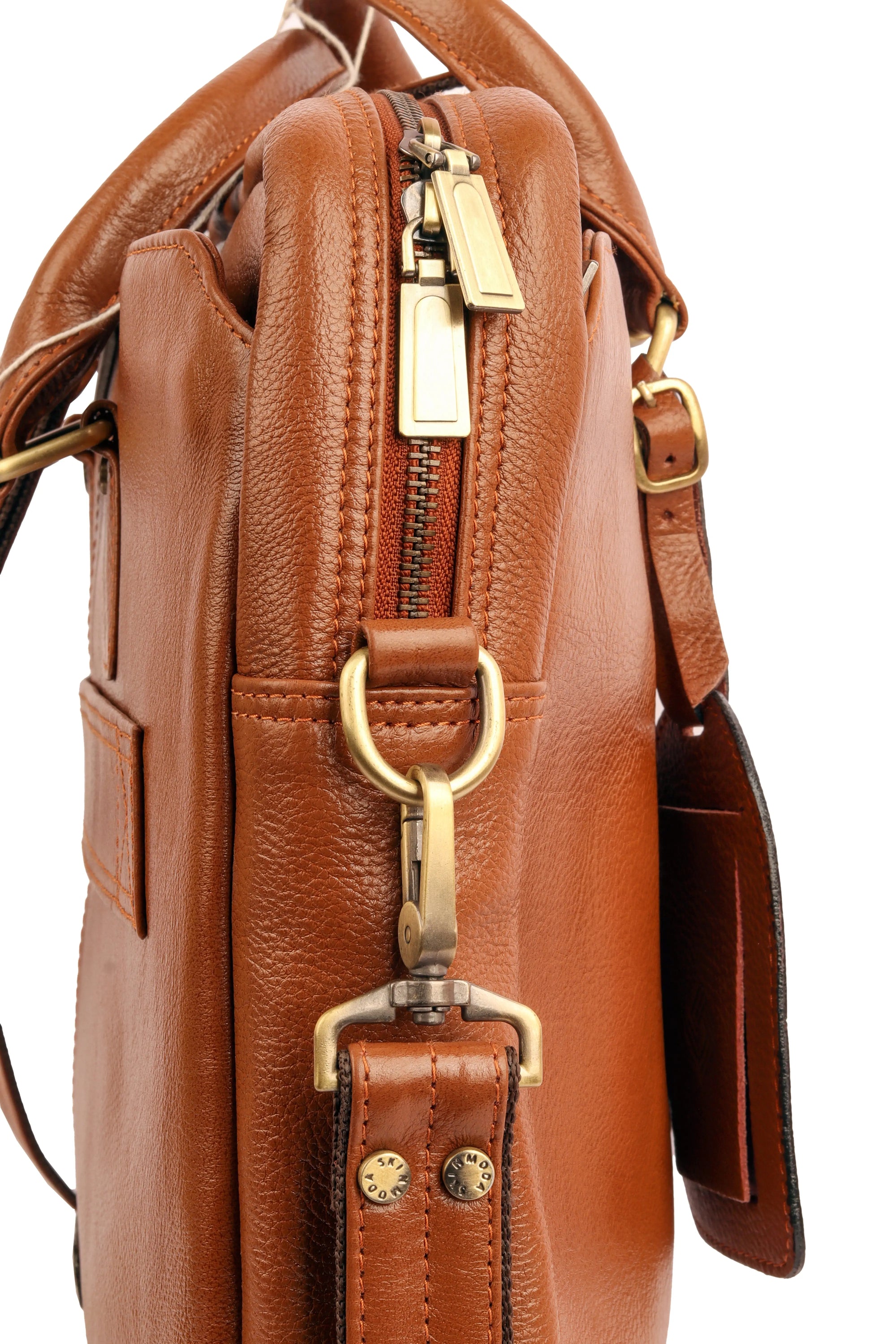 LuxuriesBliss Genuine Leather Messenger Laptop Bag – 14&quot; to 16&quot; – Unisex, Office &amp; Travel Luxuriesbliss