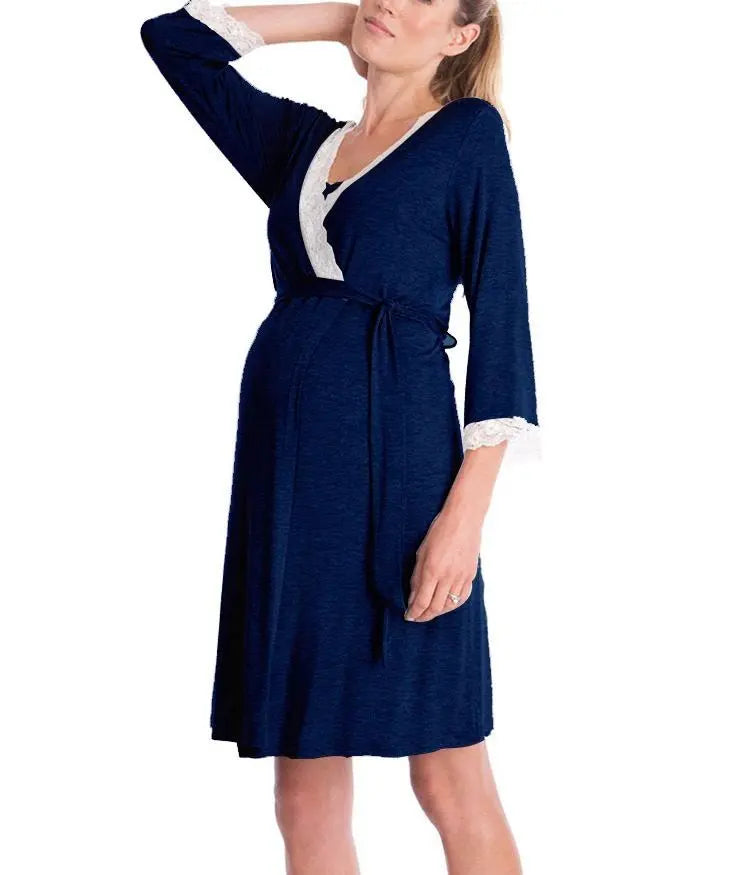 Pregnant Women Nightdress Maternity Sleepwear - luxuriesbliss
