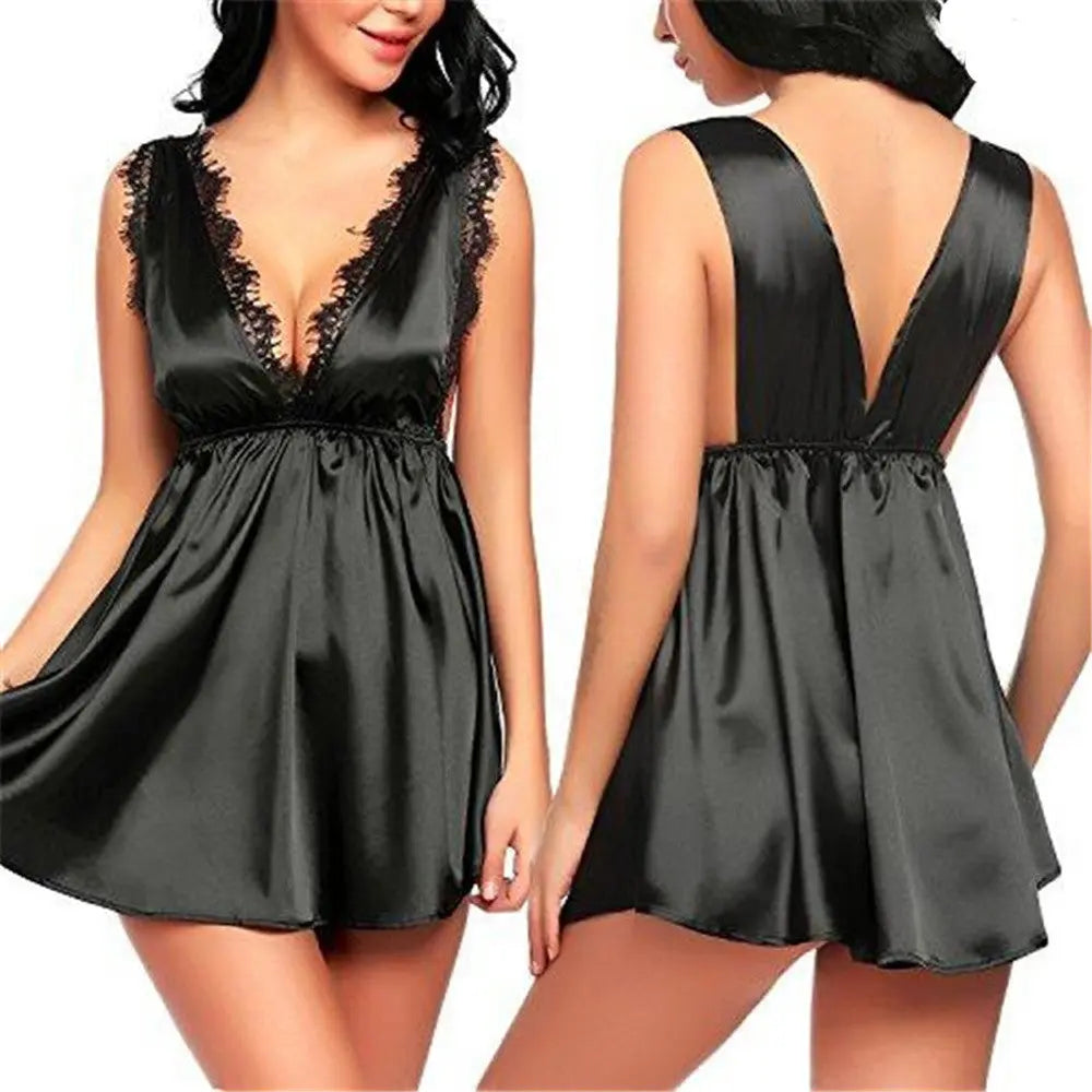 Women Sexy Bra Nightdress Nightwear Lingerie Nightwear Nightdress - luxuriesbliss
