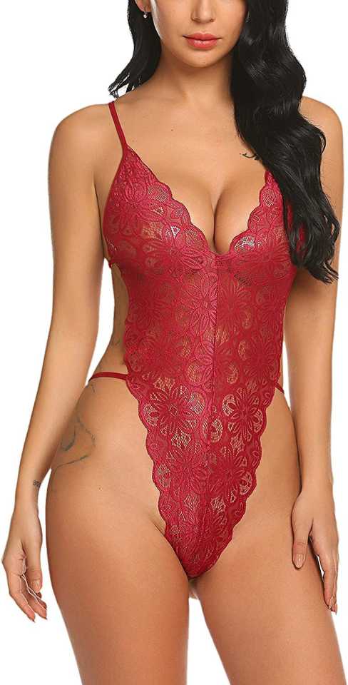 Lingerie Lace Chemise Nightgown -Sexy Hot Sleepwear Babydoll for Honeymoon, First Night, Anniversary