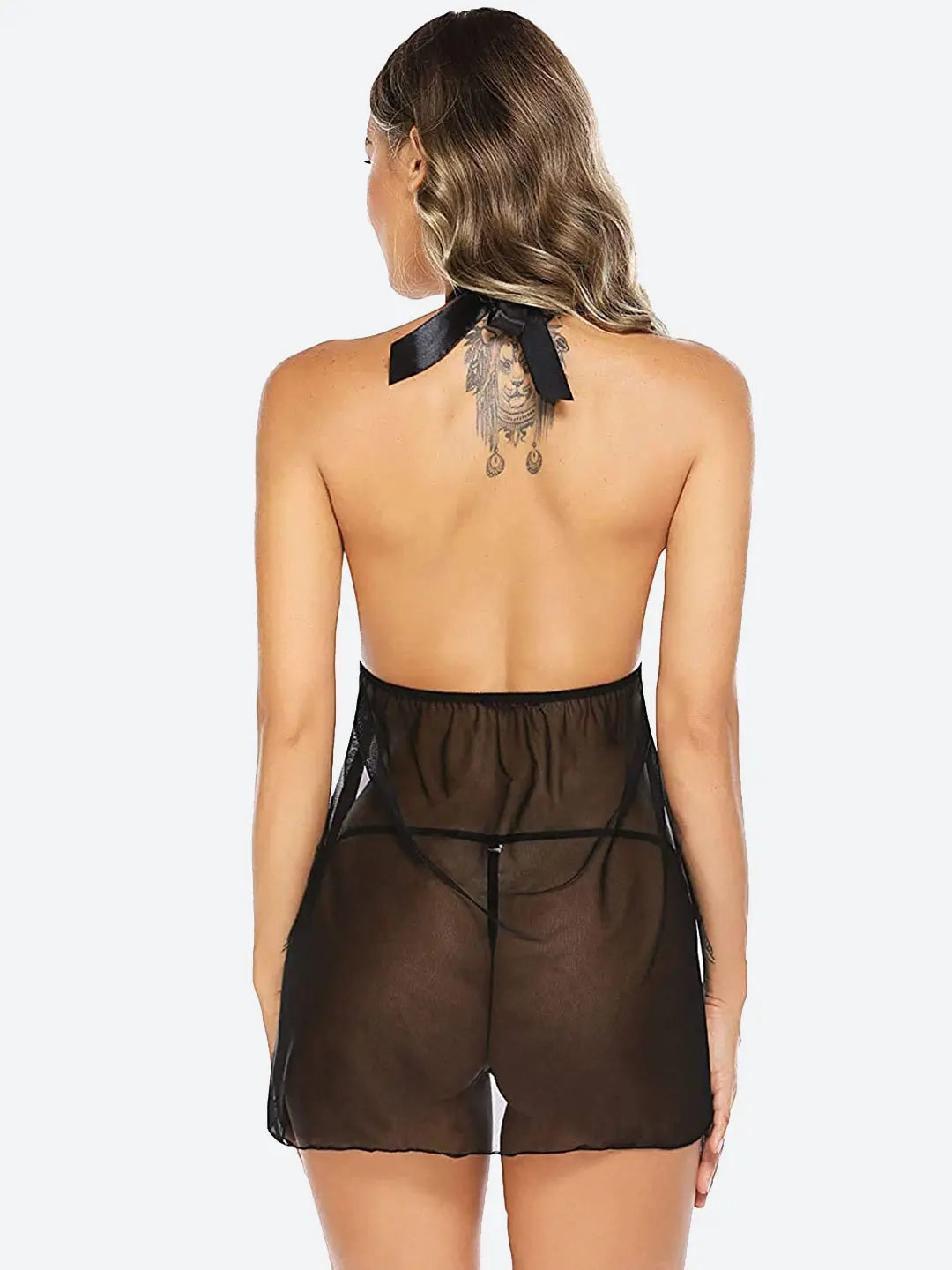 Sexy Night Dress Babydoll Strap Chamois Halter - luxuriesbliss