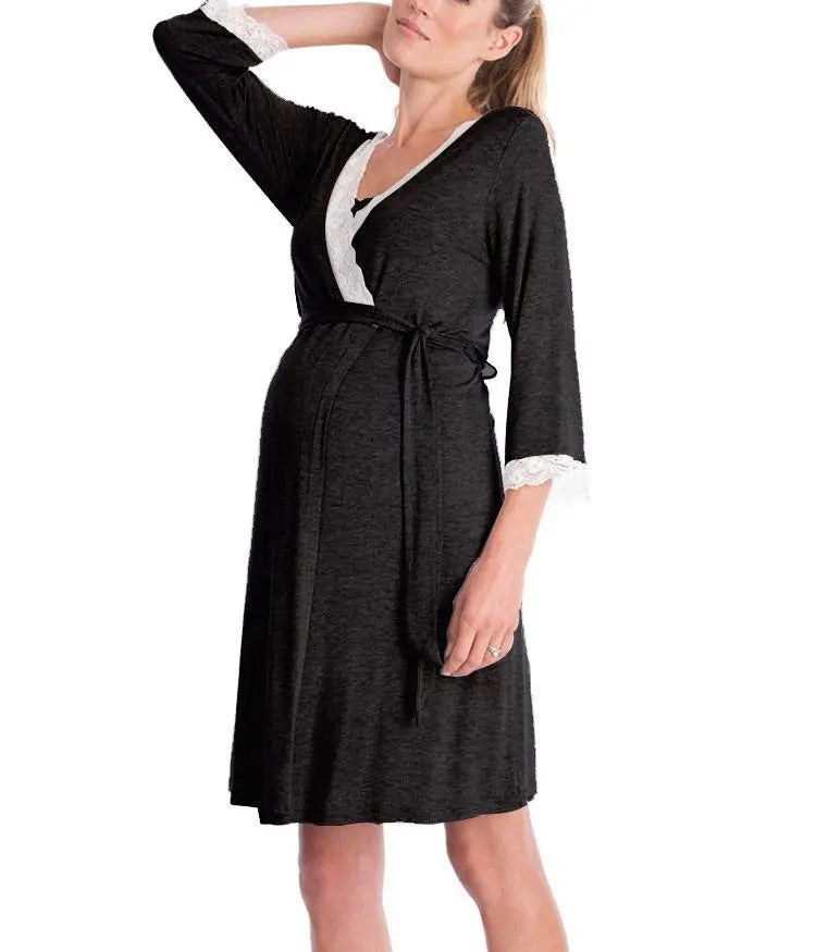Pregnant Women Nightdress Maternity Sleepwear - luxuriesbliss