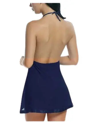 Women&#39;s Lace Sheer Babydoll Lingerie with Satin Trim – Halter Neck Sexy Nightwear - luxuriesbliss