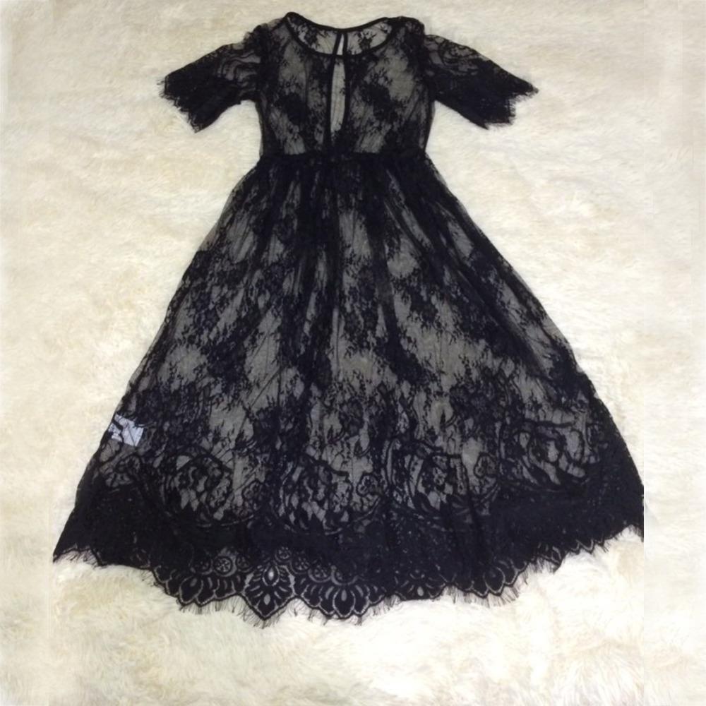 Women Hollow Out Transparent Dress Sleeve Beach Dress