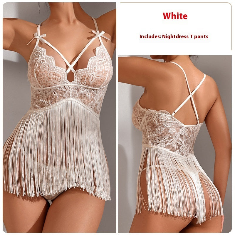 Fashion Lace Women&#39;s Sling Night Skirt Suit