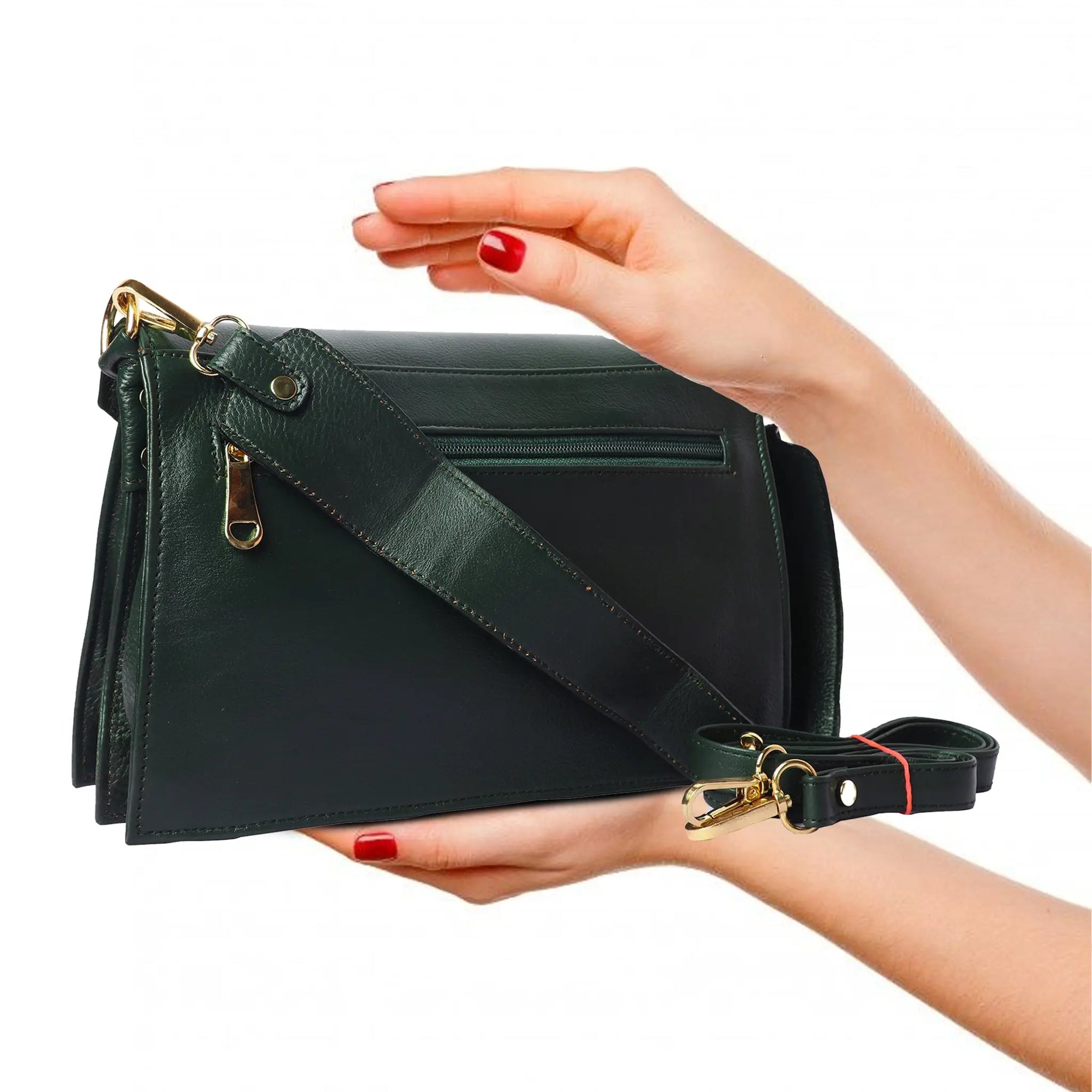 Small Solid Sling Bag – Dual Compartment, Detachable Strap luxuriesbliss