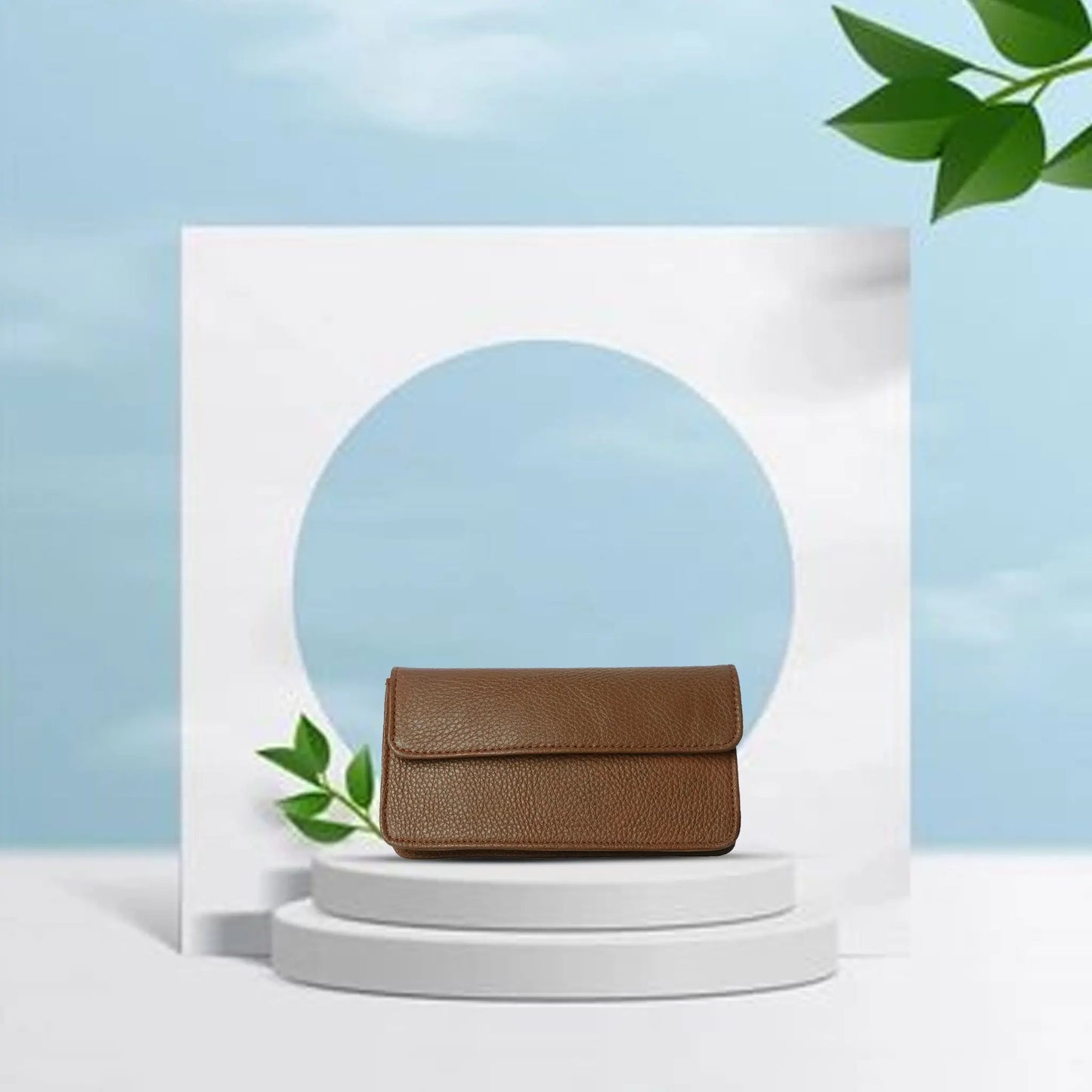 Men’s Brown Genuine Leather Waist Pouch | Travel Belt Bag Luxuriesbliss