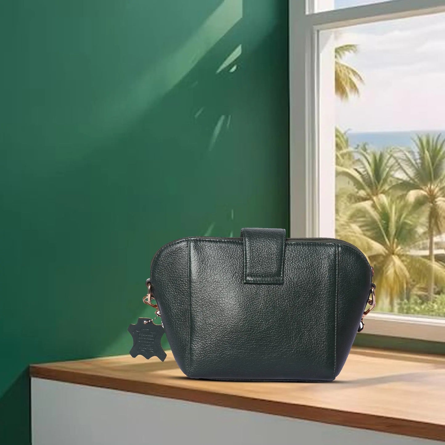 LuxuriesBliss Genuine Leather Mini Crossbody Bag for Women – Medium Sling Shoulder Purse Luxuriesbliss