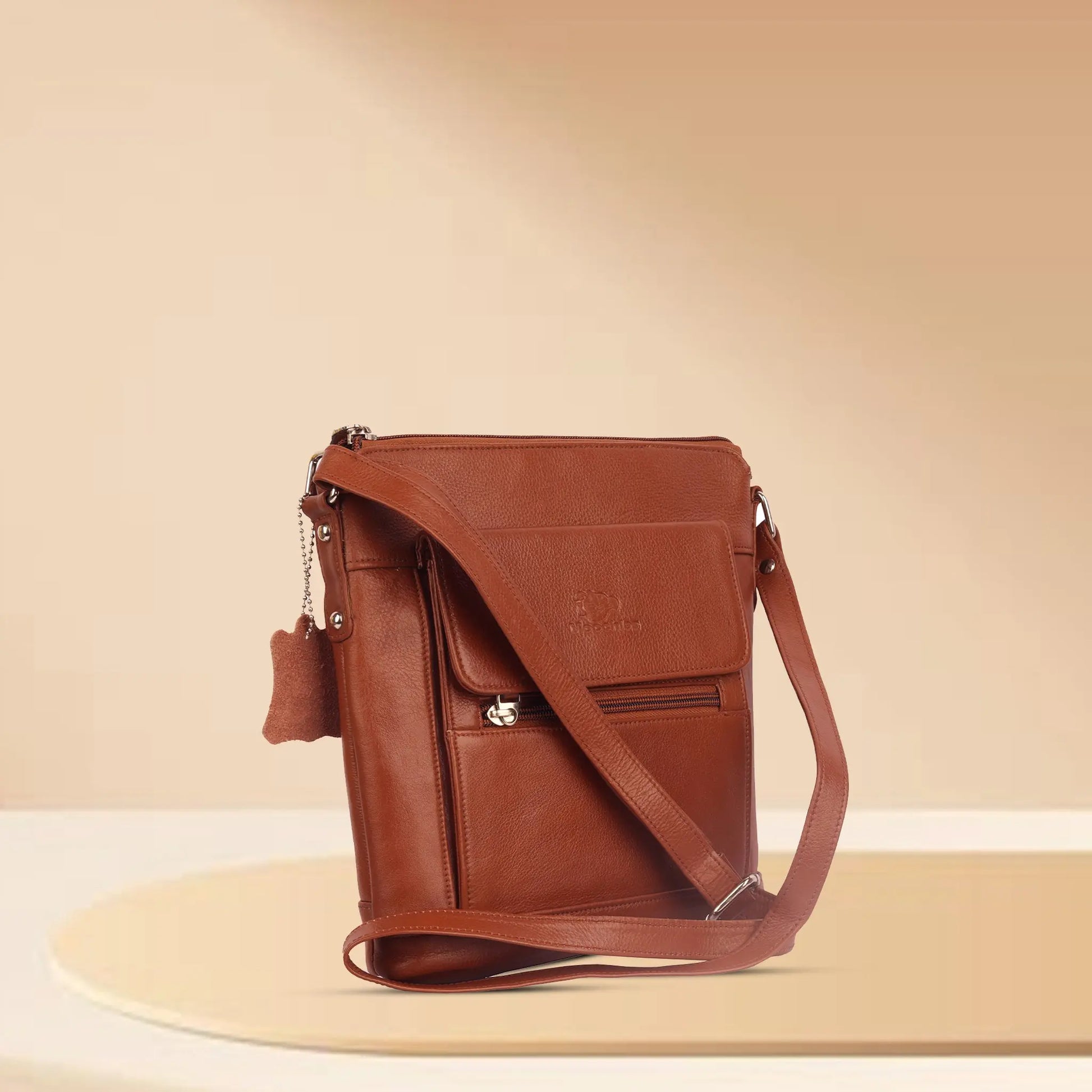 100% Genuine Leather Small Travel Bag – LuxuriesBliss Crossbody for Men & Women Luxuriesbliss