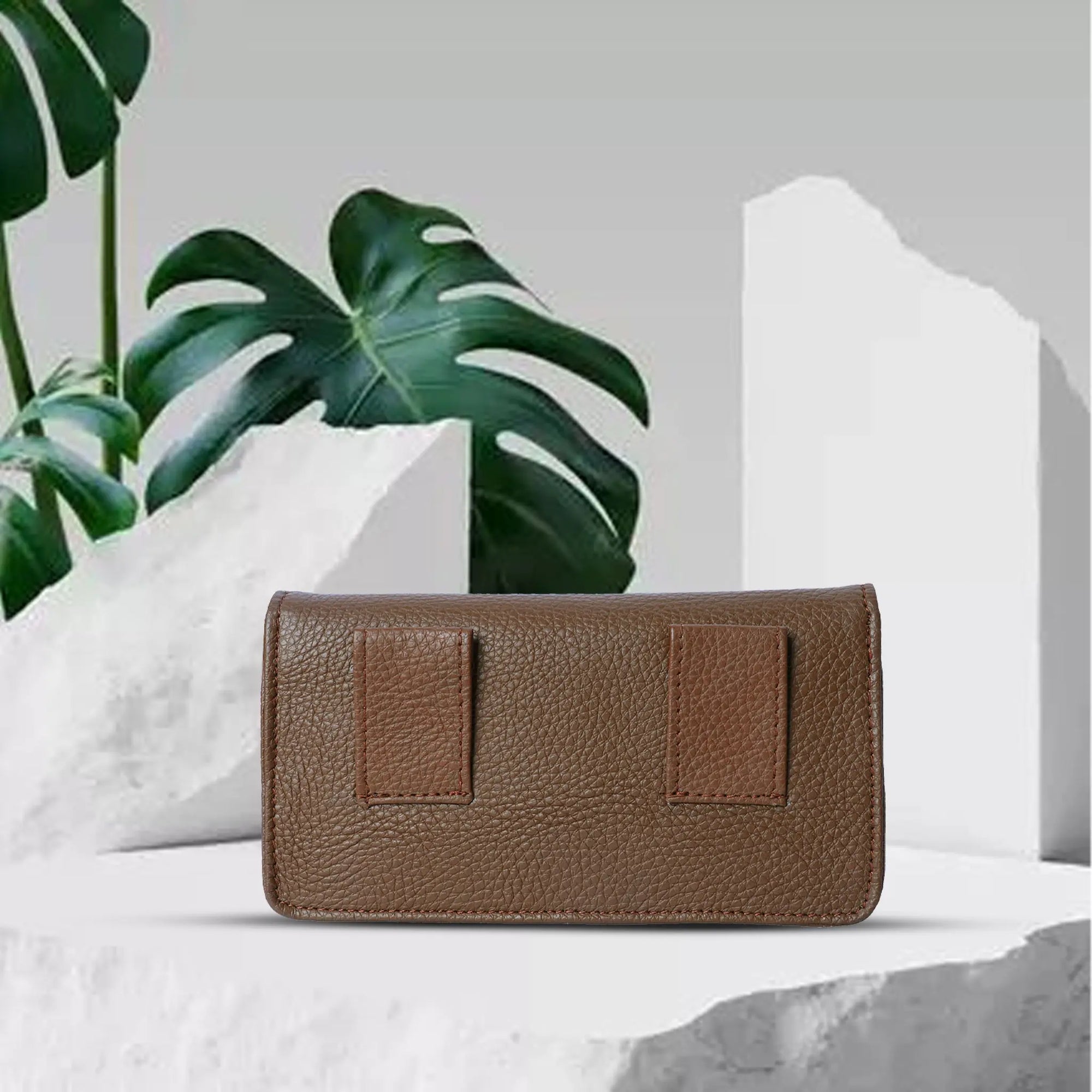 Men’s Brown Genuine Leather Waist Pouch | Travel Belt Bag Luxuriesbliss