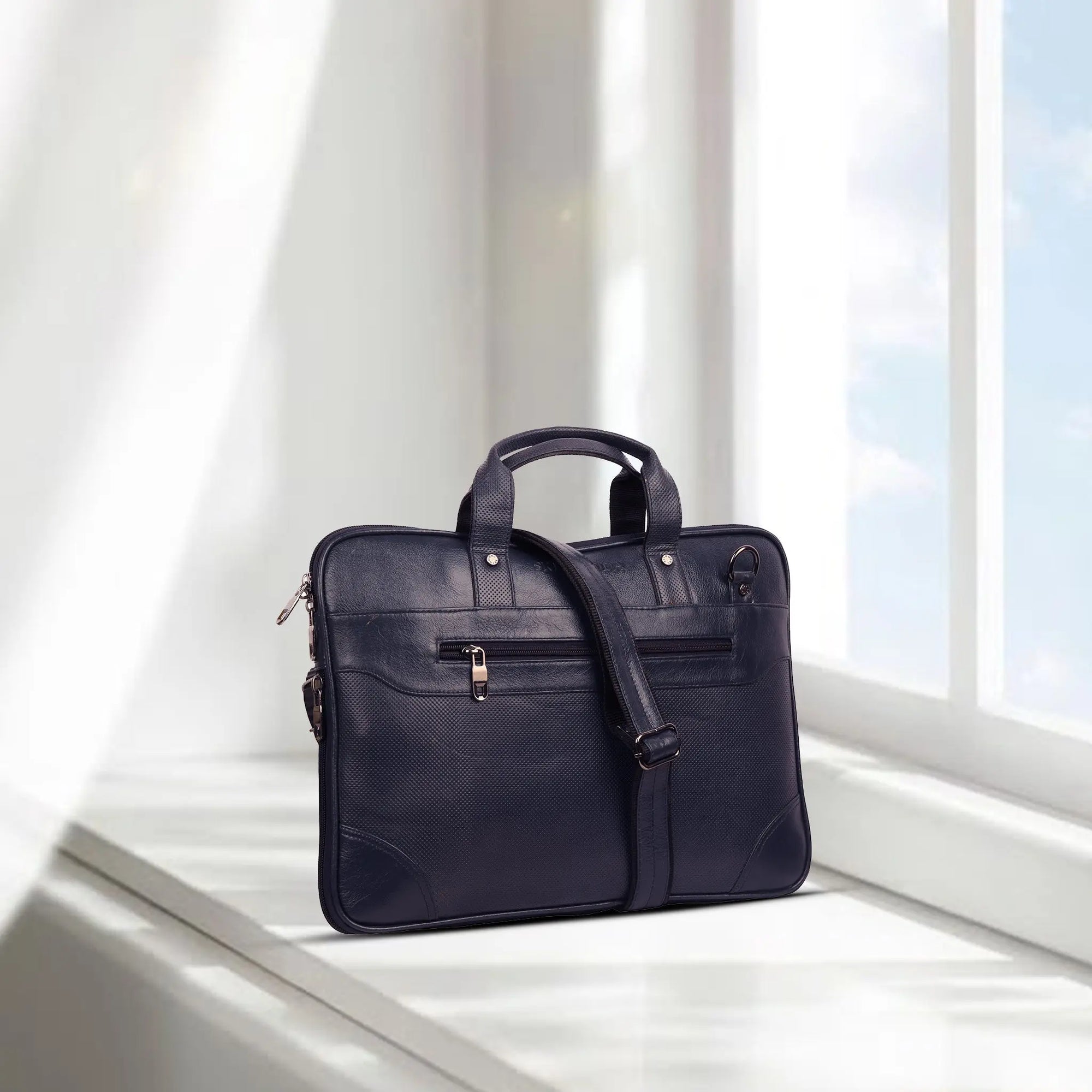 Luxuries Bliss Genuine Leather Messenger Laptop Bag – 14" to 16" – Unisex, Office & Travel Luxuriesbliss