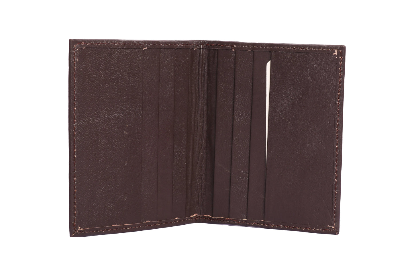 Brown Vertical Genuine Leather Wallet for Cards & Visiting Cards Luxuriesbliss