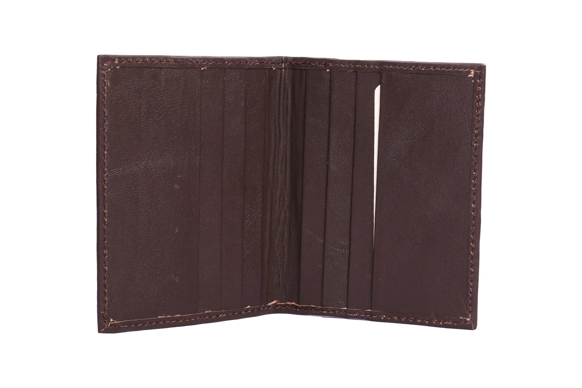 Brown Vertical Genuine Leather Wallet for Cards & Visiting Cards Luxuriesbliss